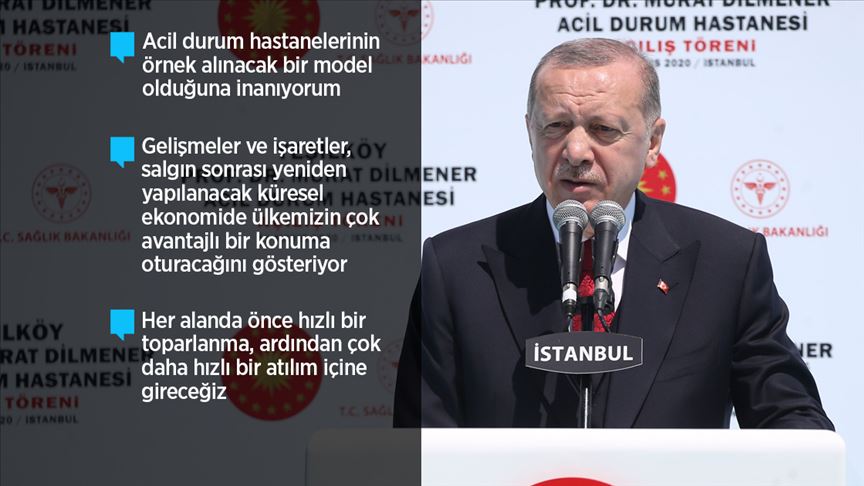 Cumhurbaşkanı Erdoğan: Acil durum hastaneleri ülkemizin yüz akı olacaklardır