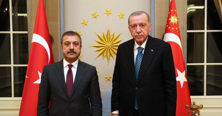 Cumhurbaşkanı Erdoğan MB Başkanı Kavcıoğlu'nu kabul etti