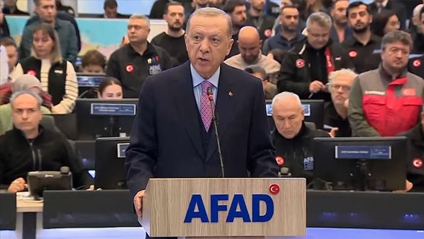 Cumhurbaşkanı Erdoğan yaşanan depremle ilgili açıklamalarda bulundu