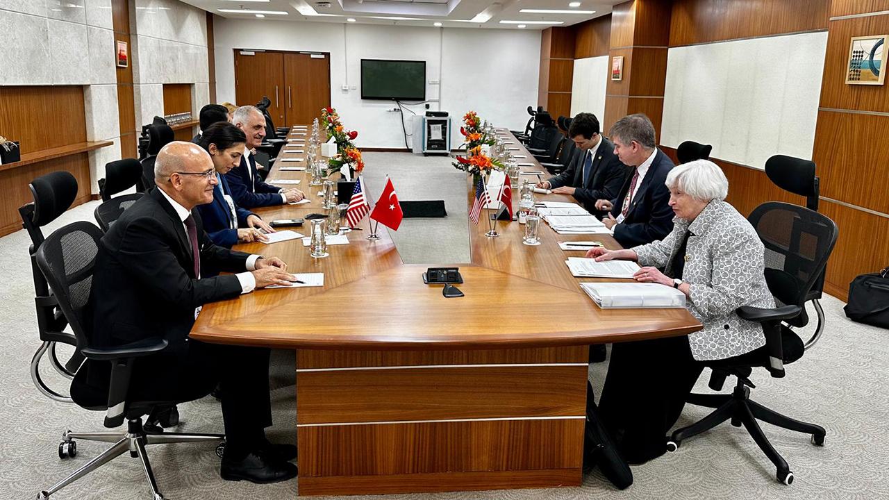 Bakan Şimşek, G20 toplantılarında ABD'li mevkidaşı Yellen ile görüştü