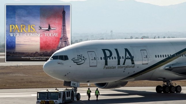 Pakistan Hava Yolları'nda reklam skandalı!  Eyfel Kulesi'nde uçan uçak büyük tepki topladı