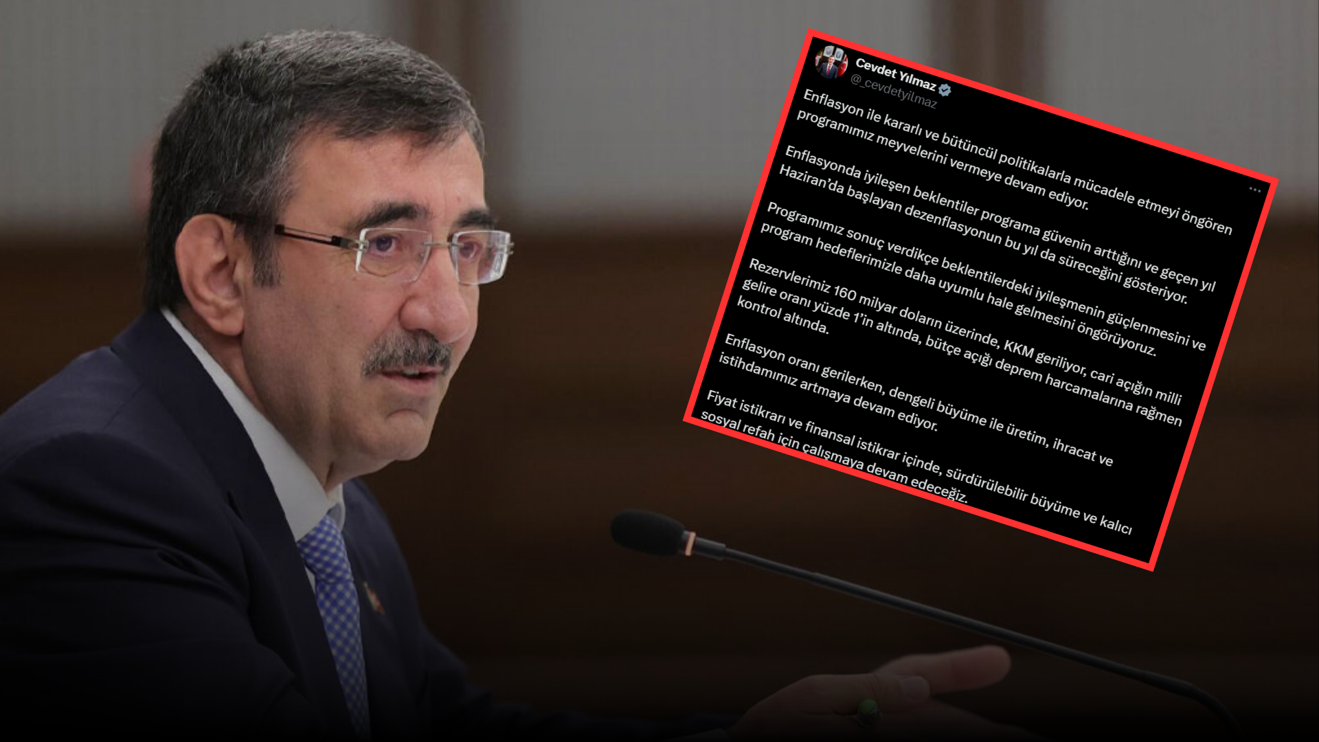 Cumhurbaşkanı Yardımcısı Cevdet Yılmaz: Dezenflasyon 2024'te de devam edecek!