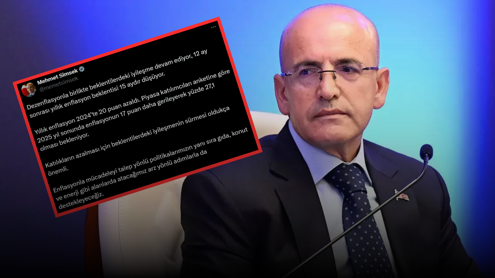 Bakanı Şimşek: "Enflasyonu düşürmek için gıda, konut ve enerjide yeni adımlar geliyor"