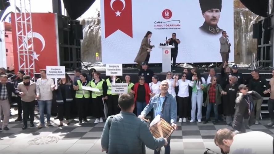 Keçiören Belediyesi'nde maaşlara sevindiren zam: İşçiler davul zurnalı kutlama yaptı