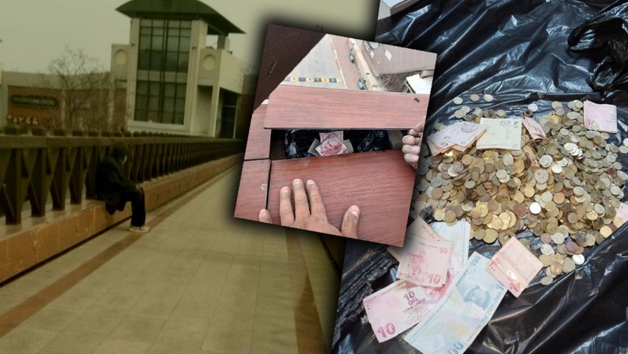 Döviz bürosundan farksız! Dilencinin üzerinden 15 ülkenin parası çıktı