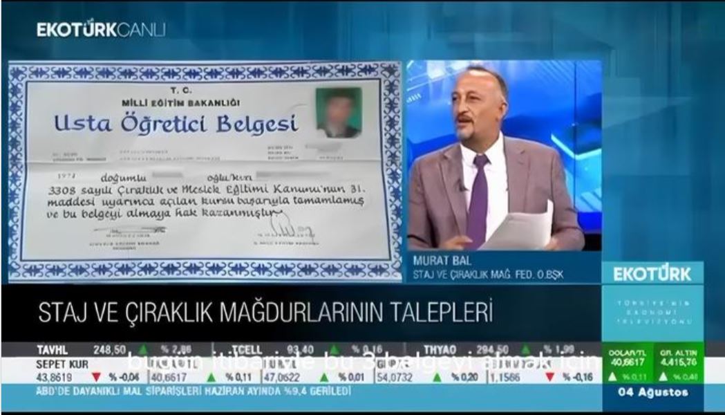 Staj mağdurlarının feryadı EKOTÜRK ekranlarında: Stajyer gözüktüler, emekli olamadılar