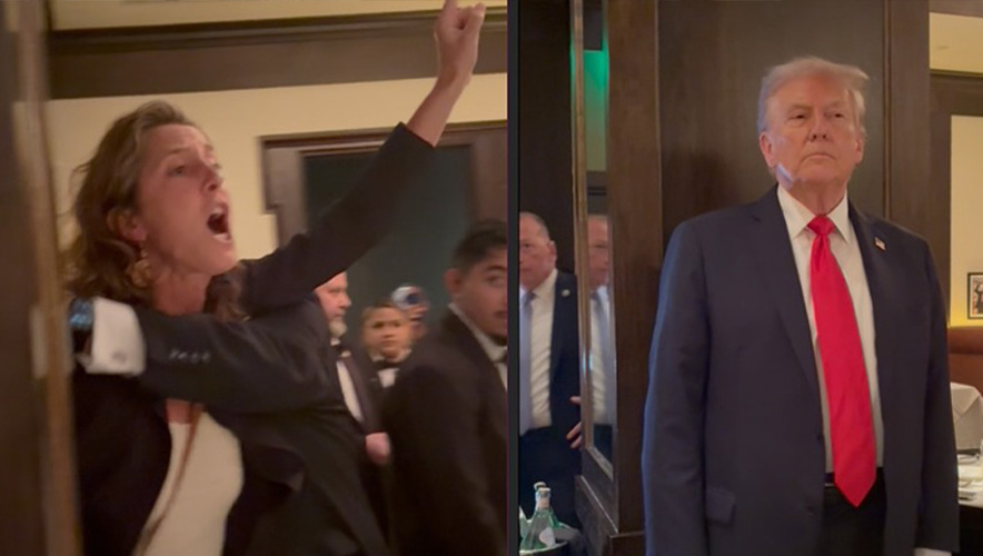Trump restoran çıkışında Gazze protestosuna uğradı:  “Bugünün Hitleri”