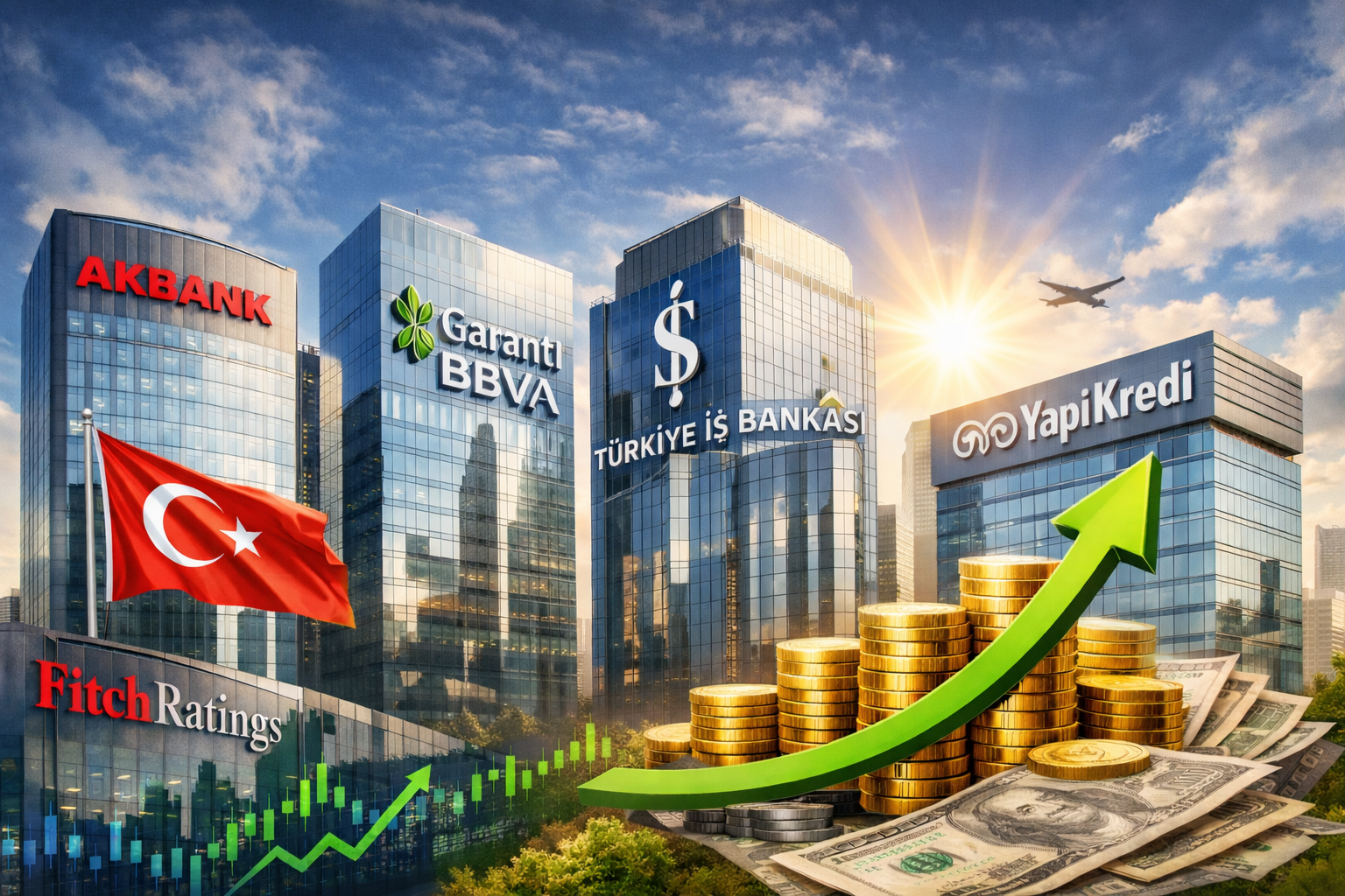 Fitch, Türk bankalarının not görünümünü pozitife çevirdi