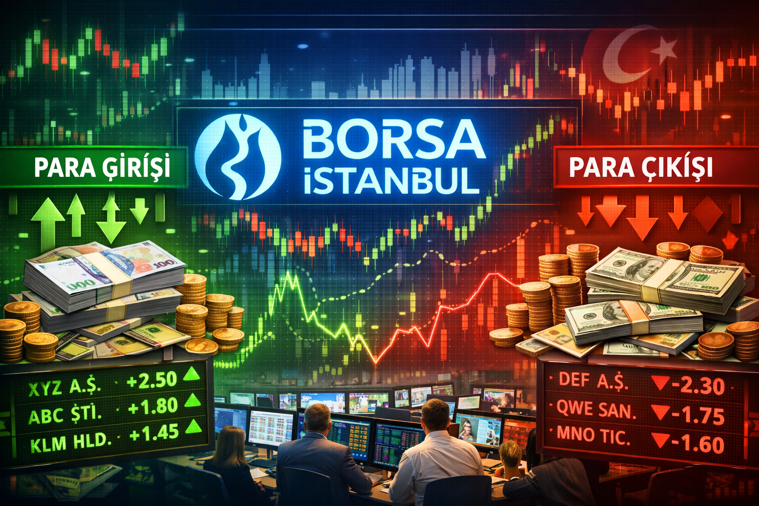 Bankalar uçtu, endeks coştu: BIST’te para girişi ve çıkışı olan hisseler