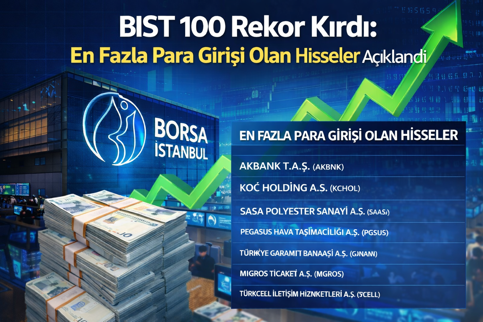 BIST 100 rekor kırdı: En fazla para girişi olan hisseler açıklandı