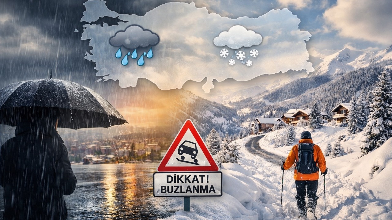 Meteoroloji’den pazar günü için kar ve yağmur uyarısı