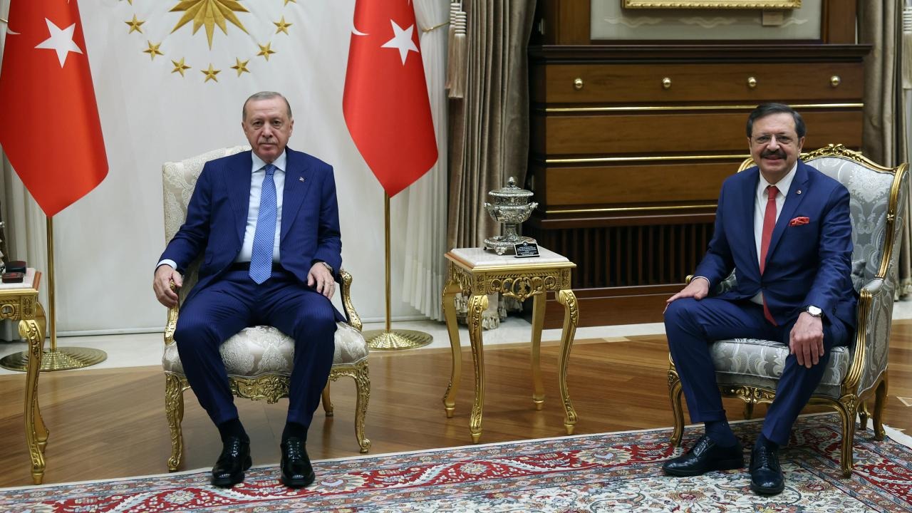 Cumhurbaşkanı Erdoğan, TOBB Başkanı Hisarcıklıoğlu’nu kabul etti