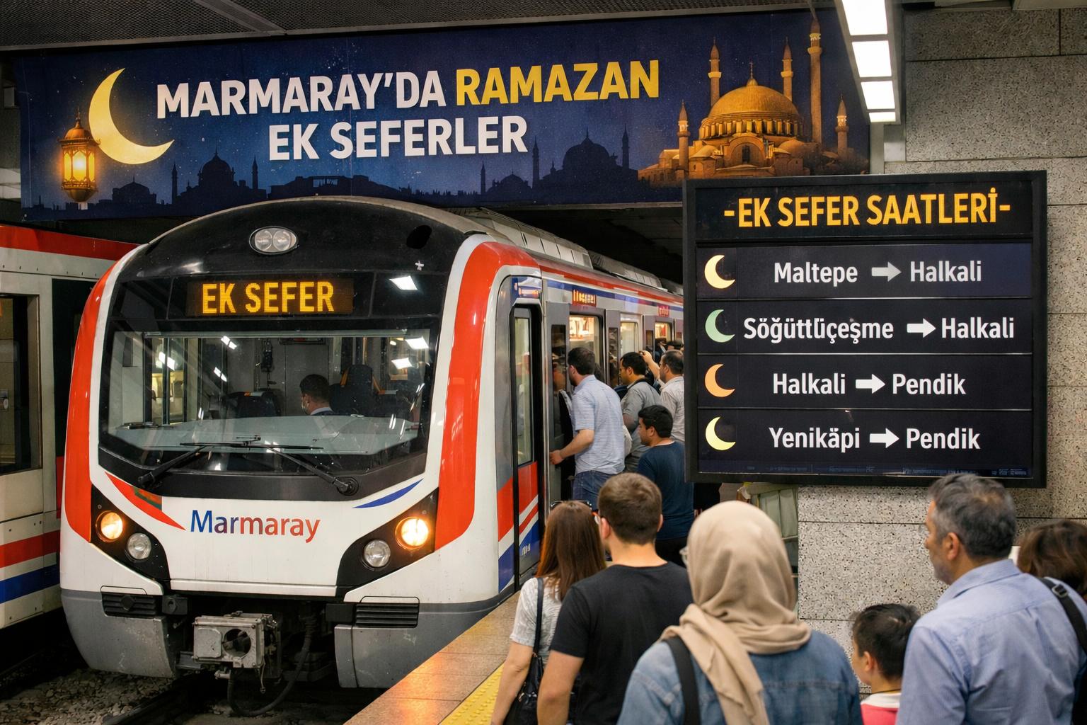 Marmaray’da Ramazan ayına özel ek sefer duyurusu