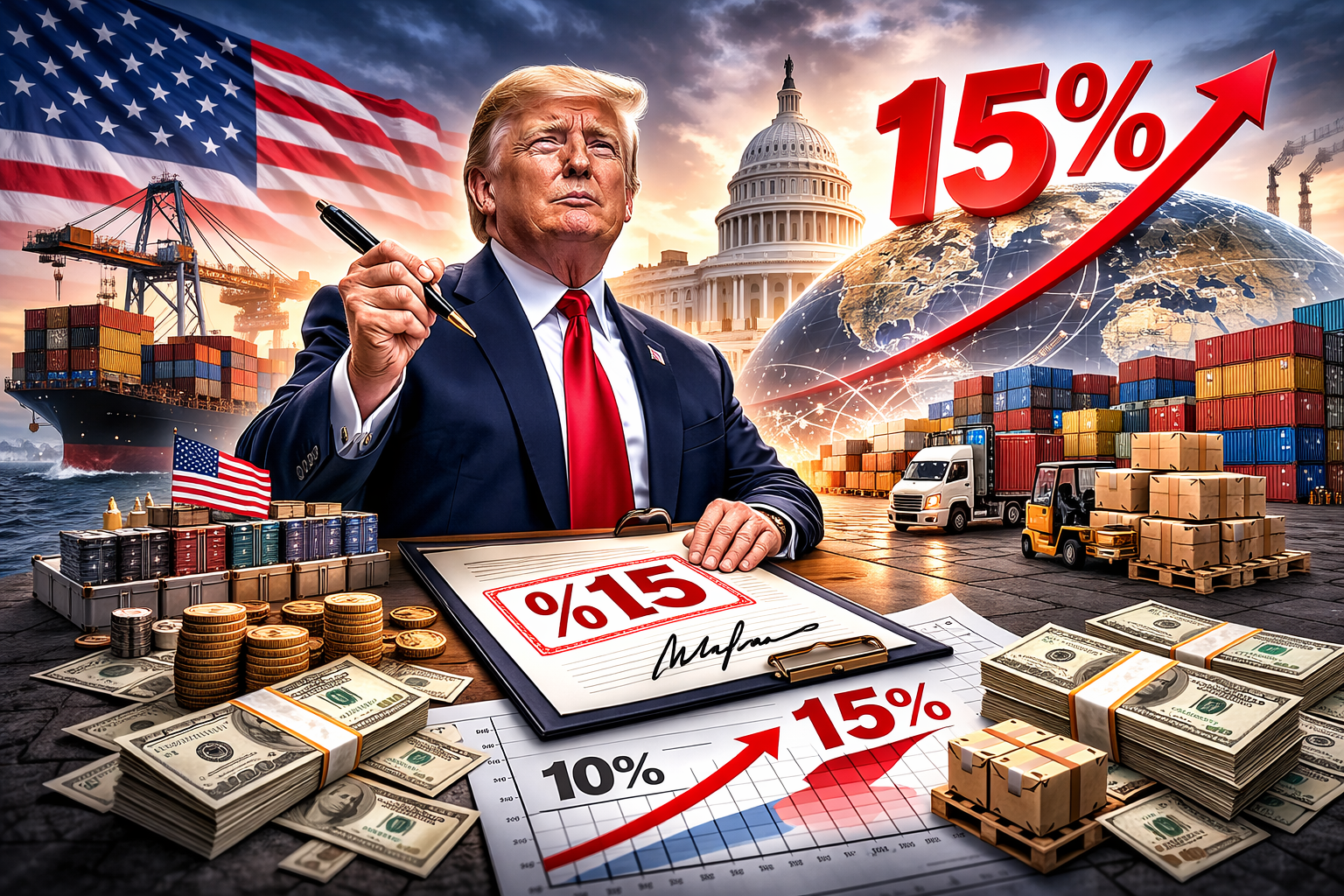 Mahkeme iptal etti, Trump vergiyi yüzde 15’e çıkardı