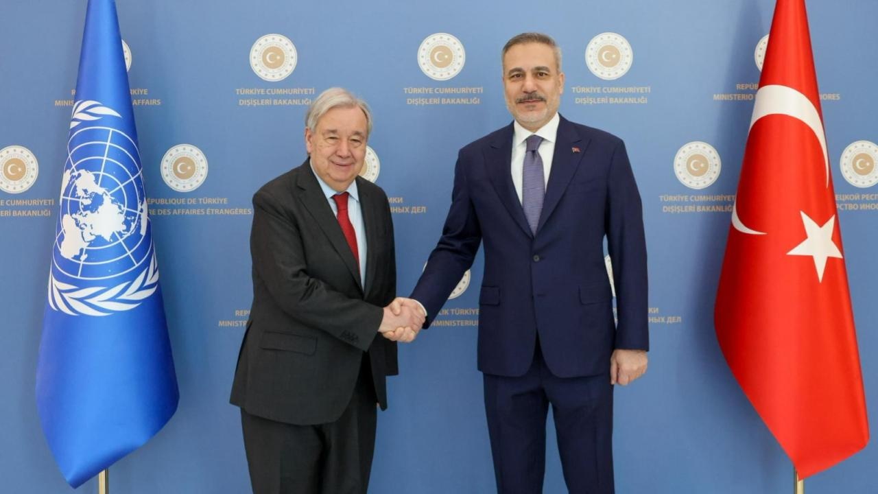 Hakan Fidan ile BM Genel Sekreteri Guterres arasında kritik görüşme