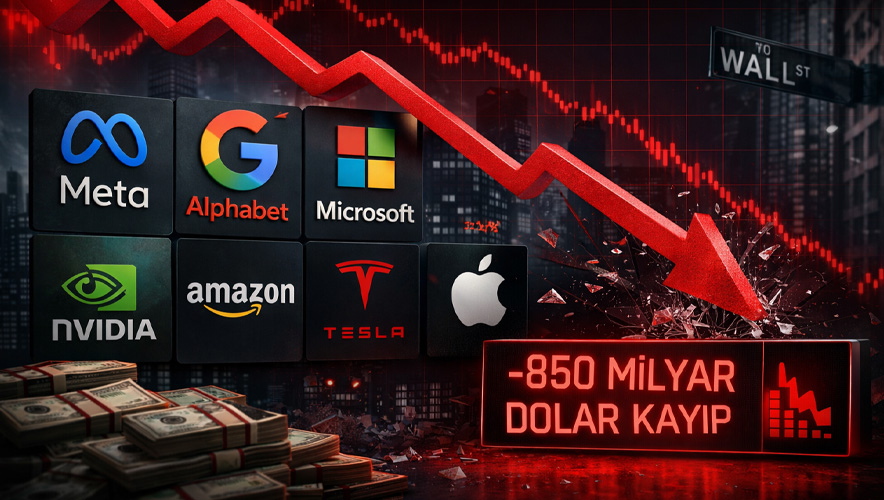 Teknoloji devlerinde büyük çöküş: 850 milyar dolar buhar oldu