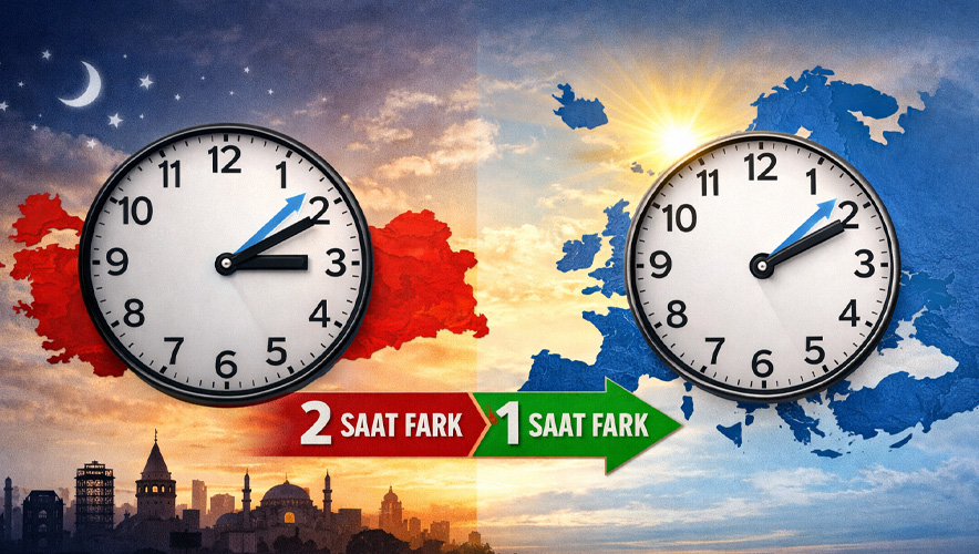 Yaz saati başladı, Türkiye ile Avrupa arasındaki fark 1 saate indi