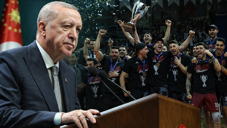 Erdoğan’dan Ziraat Bankkart Erkek Voleybol Takımı’na kutlama