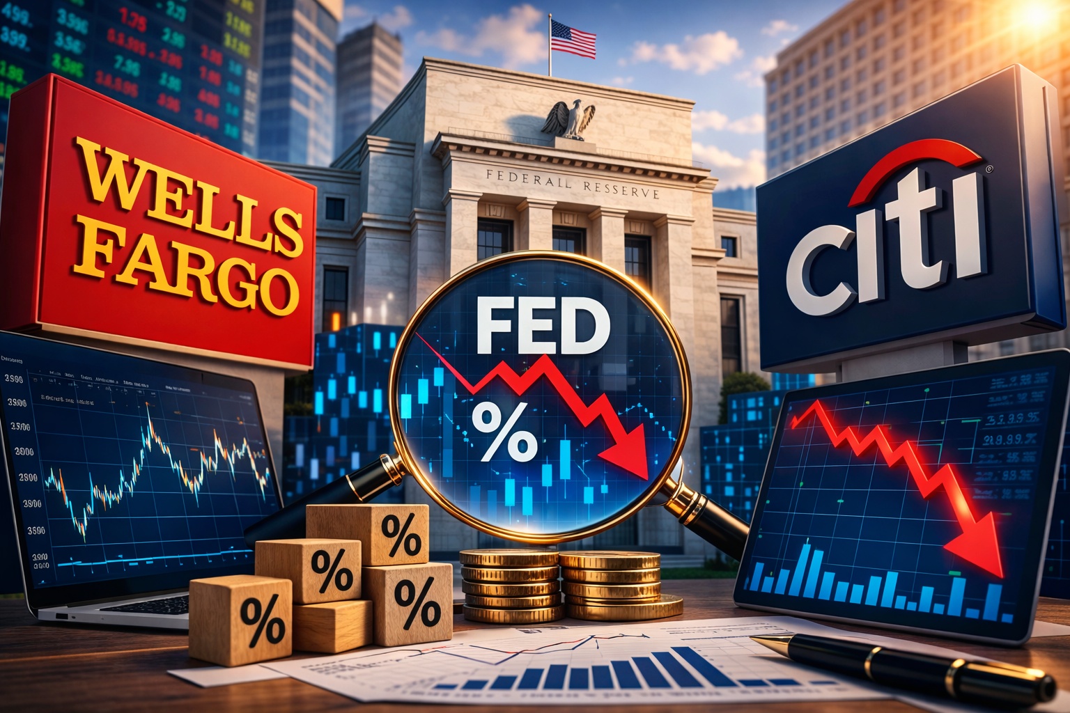 Dev bankalar geri adım attı: Wells Fargo ve Citigroup’tan Fed faiz öngörüsü