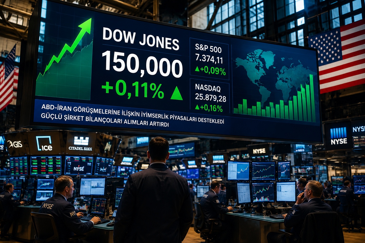 New York borsası yükselişle açıldı