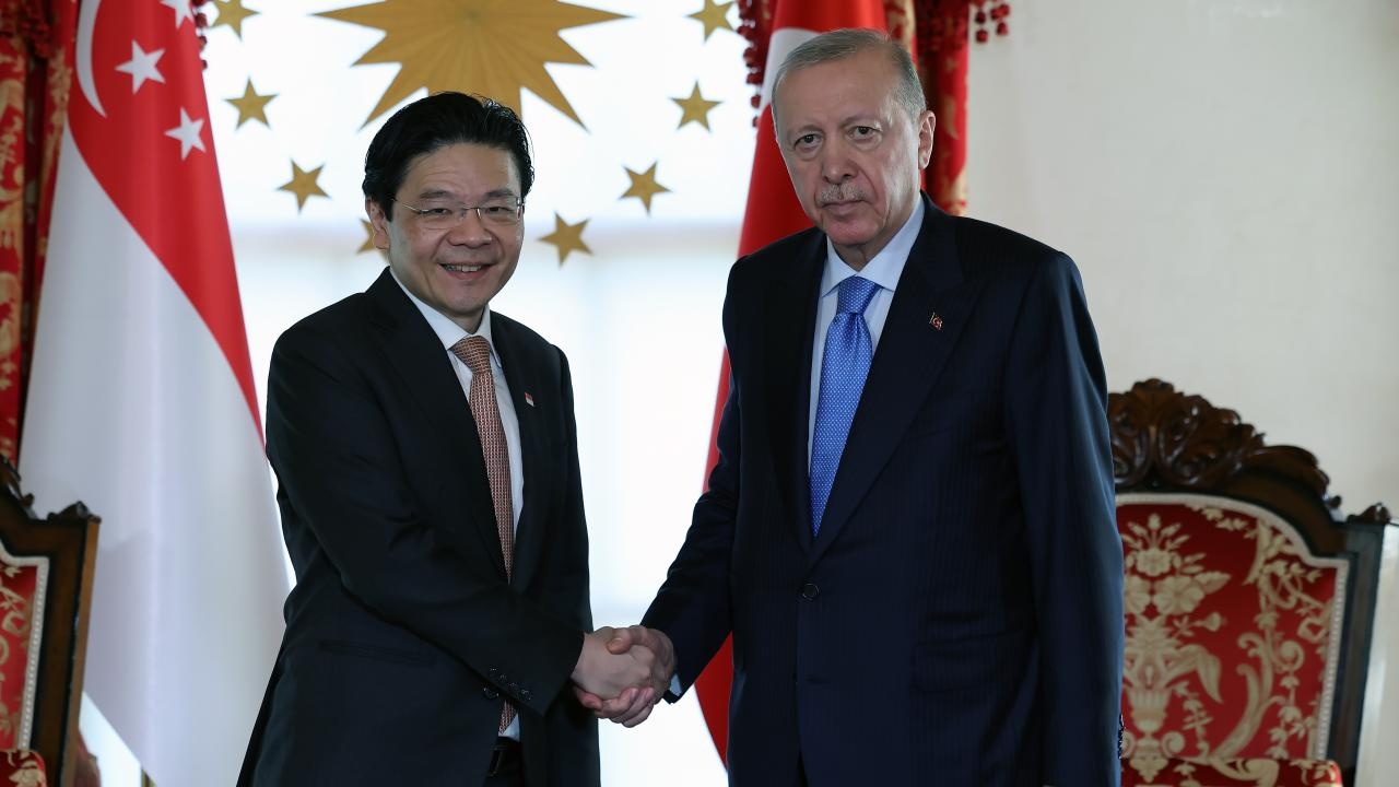 Cumhurbaşkanı Erdoğan ile Lawrence Wong bir araya geldi