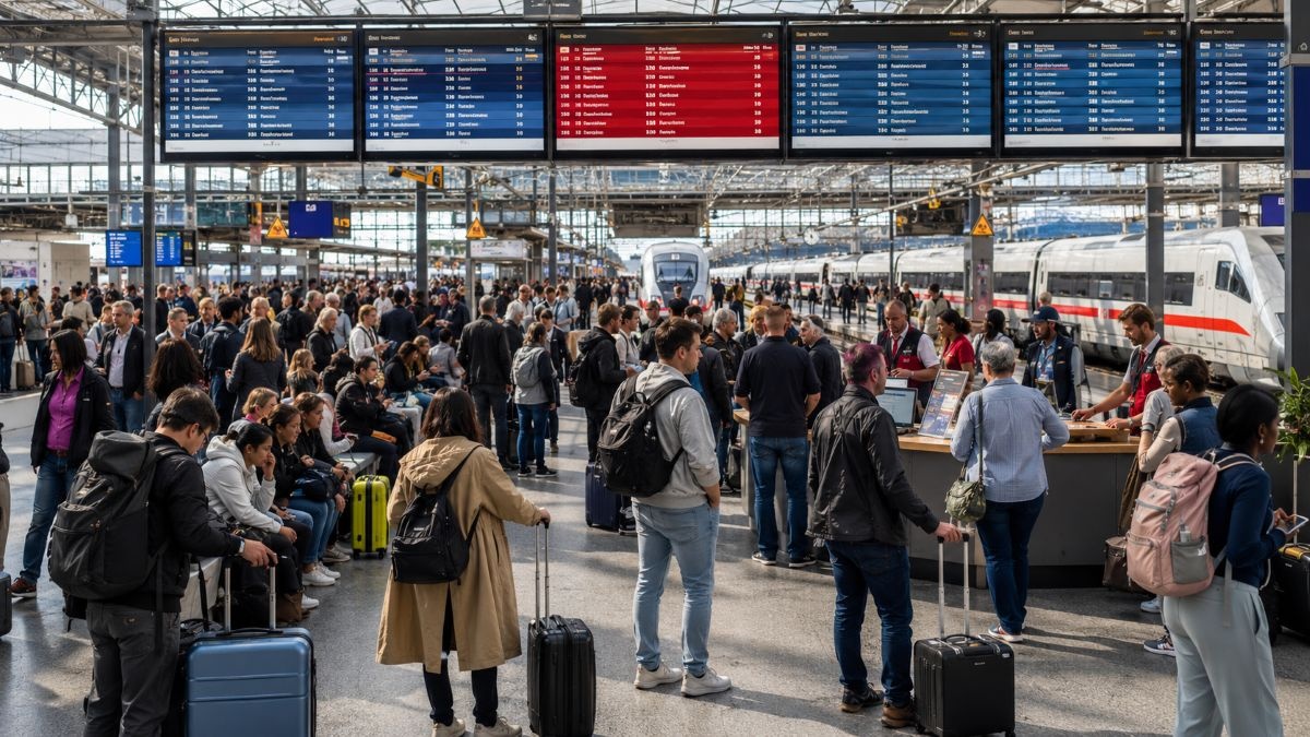 Almanya'da tren seferleri durdu: Telsiz arızası ulaşımı felç etti
