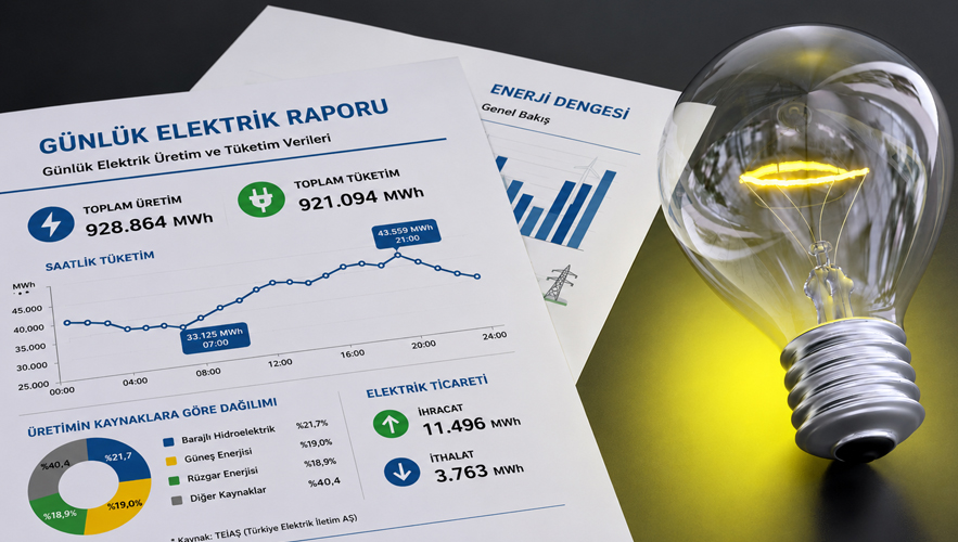 Türkiye'nin günlük elektrik üretim ve tüketim verileri açıklandı