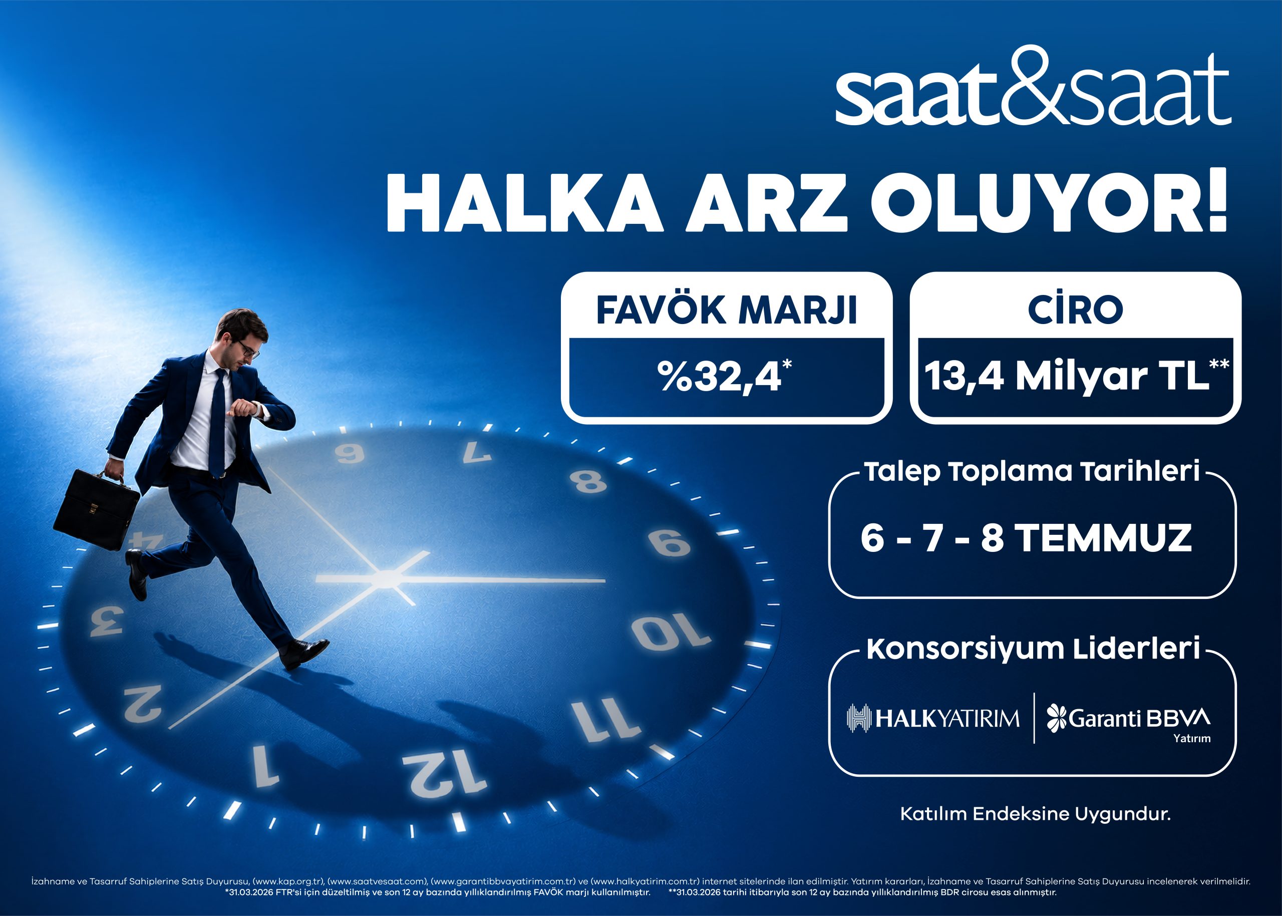 Saat&Saat'in halka arzında talep toplama başladı