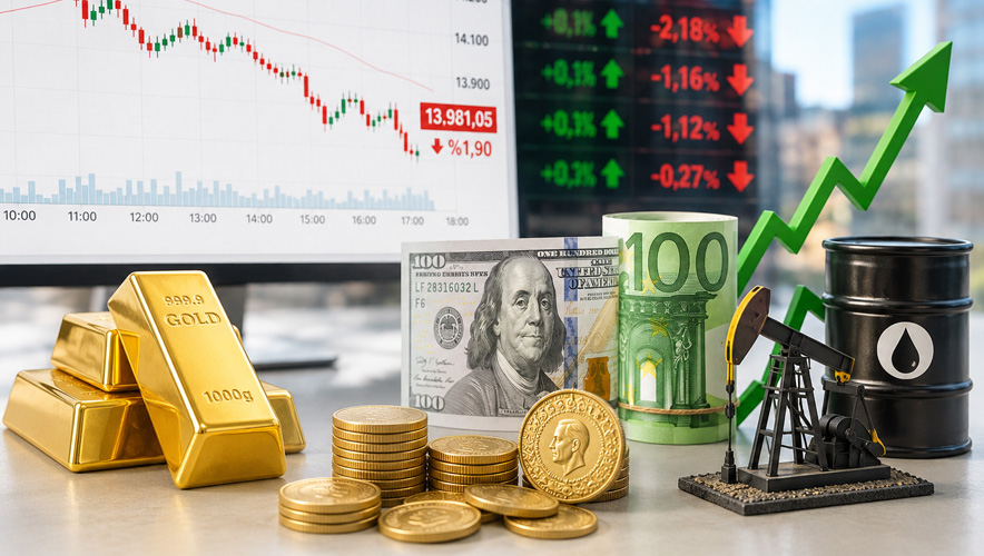 Piyasalarda gün sonu: Borsa yükseldi, Altının kilogramı geriledi