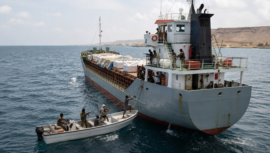 Somali açıklarında yük gemisi ele geçirildi: 8 silahlı kişi gemiye çıktı
