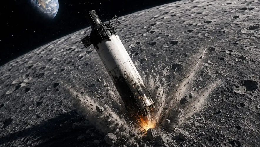 SpaceX roketi Ay'a çarpacak: Yüzeyde 17 metrelik krater oluşacak