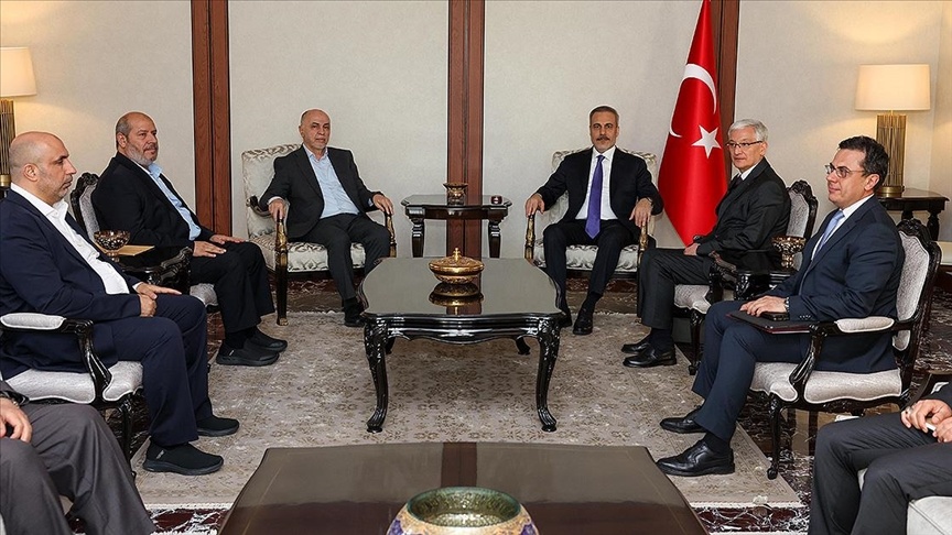 Hakan Fidan Hamas heyetiyle Gazze’deki son durumu görüştü